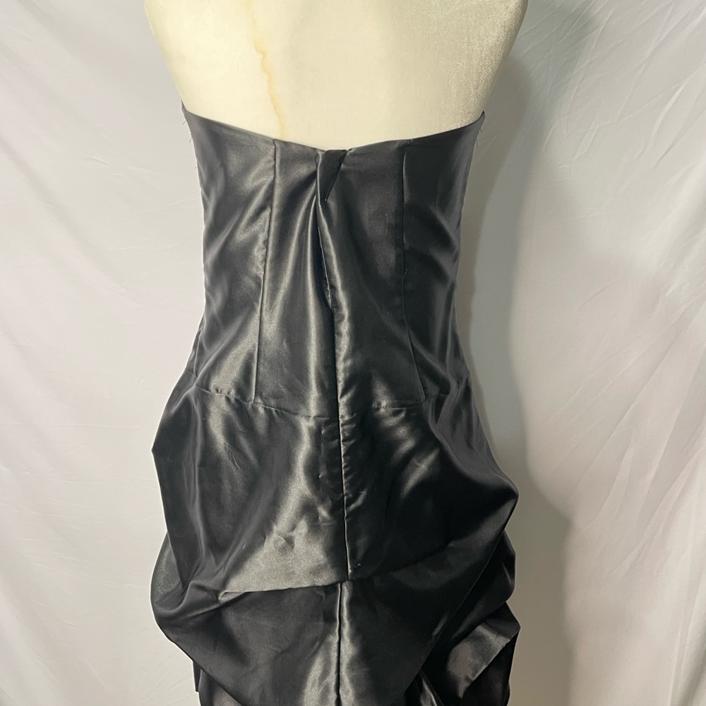 Jessica McClintock for Gunne Sax Strapless Satin Cocktail Dress – Size 13/14 - Picture 3 of 16